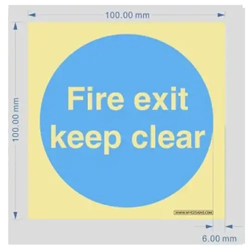 Fire Exit Keep Clear Sign – Ensure Unblocked Escape Route