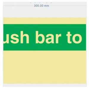 Push Bar To Open Sign | Fire Exit Safety Instruction