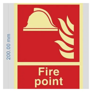 Fire Point Sign | High-Visibility Fire Safety Equipment Marker