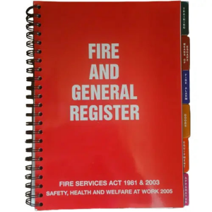 Fire Log Book | Fire Safety Record Book for Compliance & Inspections